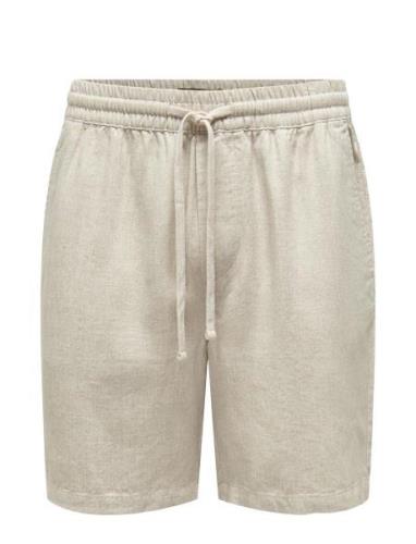 Kobtel Shorts Linen Wvn Bottoms Shorts Beige Kids Only