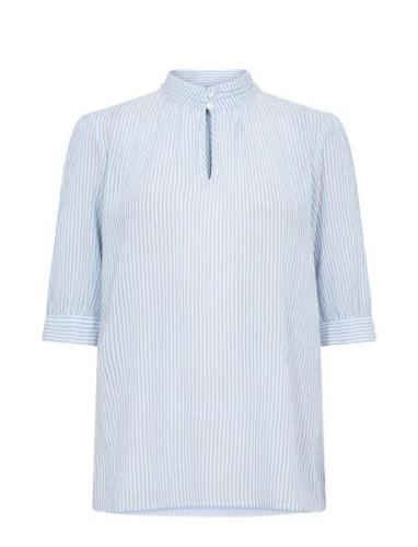 Sc-Di Tops Blouses Long-sleeved Blue Soyaconcept