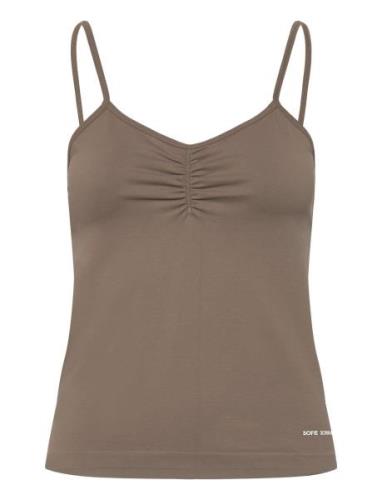 Top Tops T-shirts & Tops Sleeveless Brown Sofie Schnoor