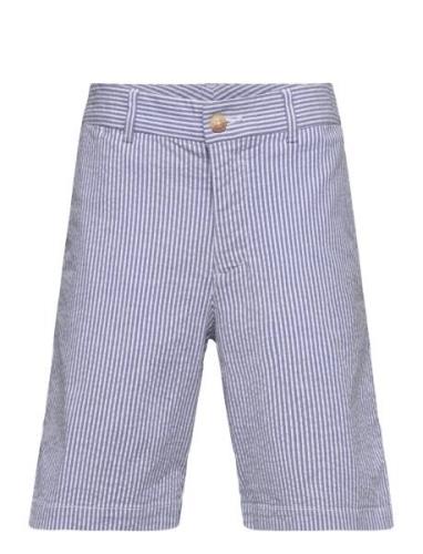 Seersucker-Preppy Short-Sr-Ffr Bottoms Shorts Blue Ralph Lauren Kids