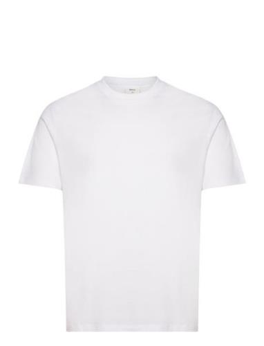 Slim-Fit Mercerised T-Shirt Tops T-shirts Short-sleeved White Mango