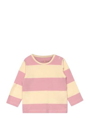 Tnsjae L_S Tee Tops T-shirts Long-sleeved T-shirts Pink The New