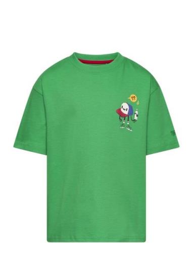 Tnjohn Os S_S Tee Tops T-shirts Short-sleeved Green The New