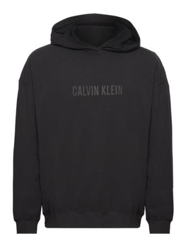 L/S Hoodie Tops Sweat-shirts & Hoodies Hoodies Black Calvin Klein