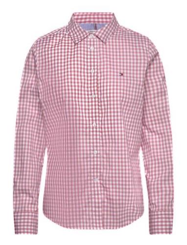 Gingham Regular Ls Shirt Tops Shirts Long-sleeved Red Tommy Hilfiger