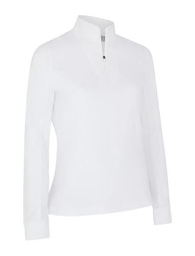 1/4 Zip Chev Top Sport Sweat-shirts & Hoodies Sweat-shirts White Calla...