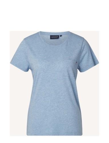 Ashley Jersey Tee Tops T-shirts & Tops Short-sleeved Blue Lexington Cl...