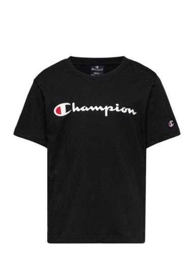 Crewneck T-Shirt Sport T-shirts Short-sleeved Black Champion