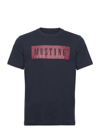 Style Austin Tops T-shirts Short-sleeved Blue MUSTANG
