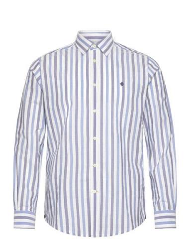 Summer Stripe Shirt - Classic Fit Designers Shirts Casual Blue Morris