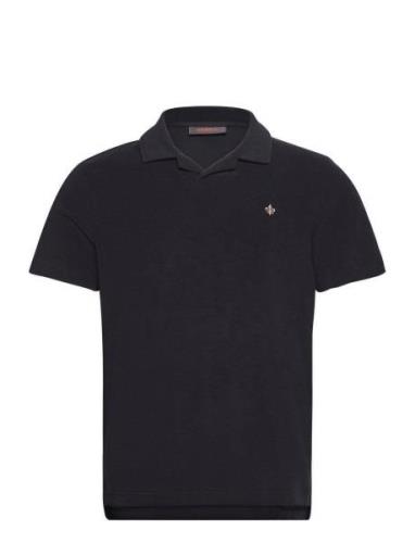 Delon Terry Shirt Tops Polos Short-sleeved Navy Morris