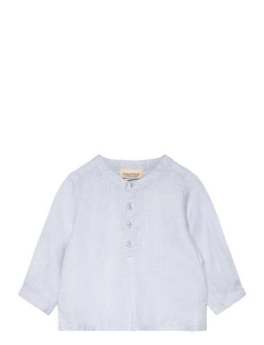 Totoro Tops Shirts Long-sleeved Shirts Blue MarMar Copenhagen