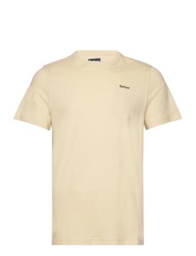 Barbour Langdon Pkt T Designers T-shirts Short-sleeved Cream Barbour