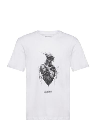 Heart Monster Regular Tee S/S Designers T-shirts Short-sleeved White H...