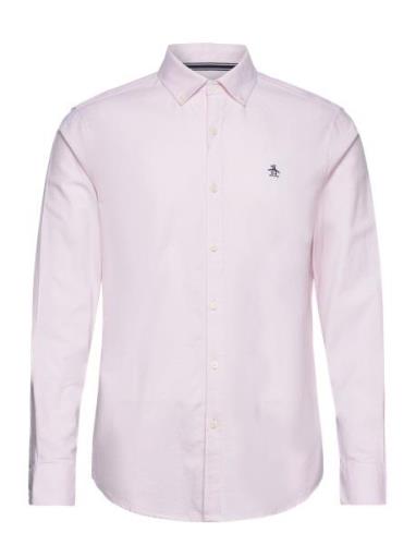 Ls Oxford Strtch No Tops Shirts Casual Pink Original Penguin