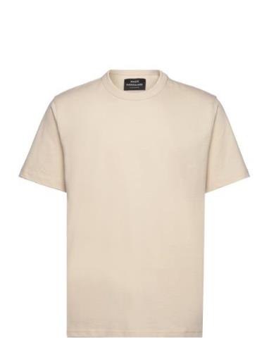 Combed Jersey Thorbjørn B Tee Tops T-shirts Short-sleeved Beige Mads N...