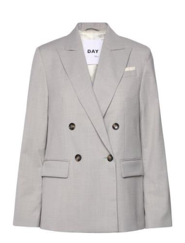 Havens - Classic Wool Blend Blazers Double Breasted Blazers Grey Day B...
