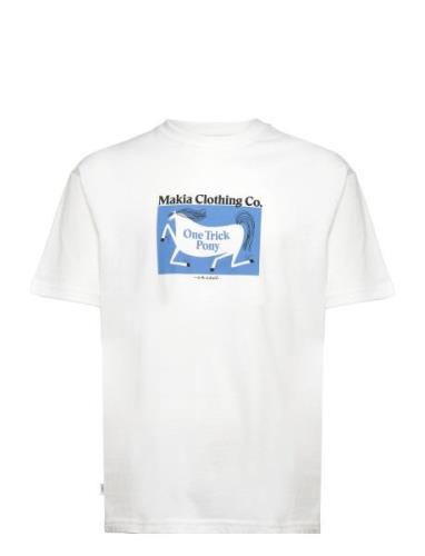 Pony T-Shirt Tops T-shirts Short-sleeved White Makia