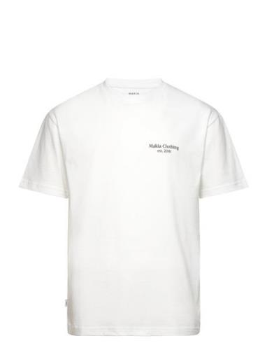 Flower T-Shirt Tops T-shirts Short-sleeved White Makia
