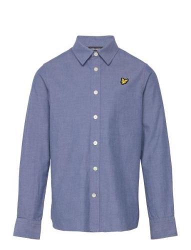 Chambray Shirt Tops Shirts Long-sleeved Shirts Blue Lyle & Scott