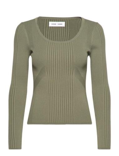 Saeve Sweater 15172 Tops Knitwear Jumpers Green Samsøe Samsøe