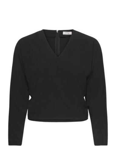 Carla Top Tops T-shirts & Tops Long-sleeved Black Marville Road