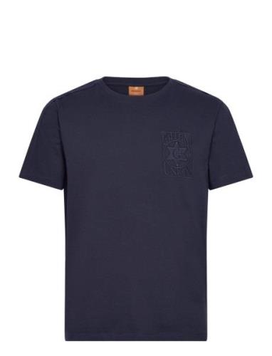 Mmgtodd Ss Tee Tops T-shirts Short-sleeved Navy Mos Mosh Gallery