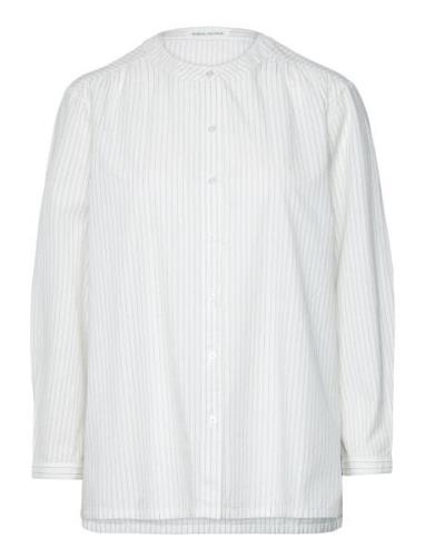 Sheer Shirting Shirt - Sibyl Tops Shirts Long-sleeved White Rabens Sal...