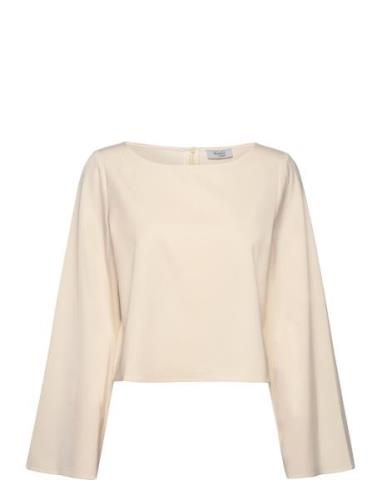 Hedda Blouse Tops Blouses Long-sleeved Cream Marville Road