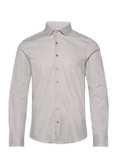 Twill Easy Care Slim Shirt Tops Shirts Business Grey Calvin Klein