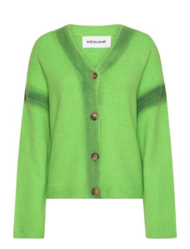 Addisonrs Knit Cardigan Tops Knitwear Cardigans Green Résumé
