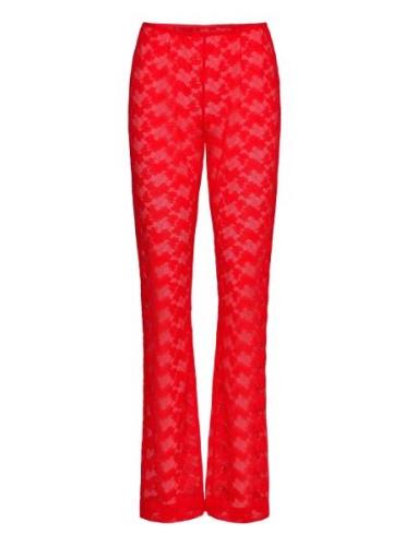 Thaliacras Pants Bottoms Trousers Flared Red Cras