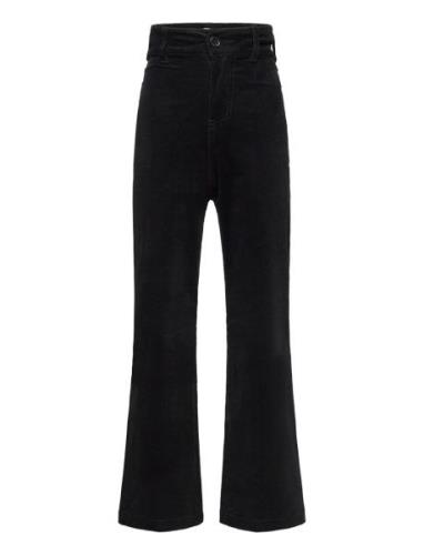 Wise Wide Corderoy Bottoms Trousers Black Grunt