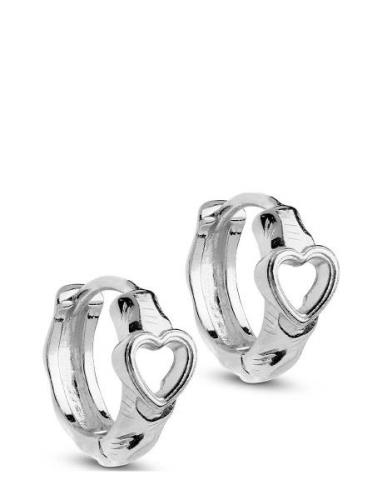 Kajsa Hoops Accessories Jewellery Earrings Hoops Silver Enamel Copenha...