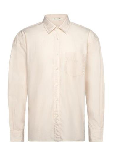 Os Compact Poplin Shirt Tops Shirts Casual Cream GANT