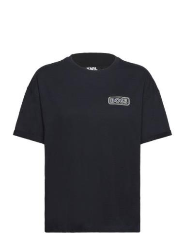 C_Evi Tops T-shirts & Tops Short-sleeved Blue BOSS