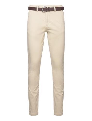 Aop Superflex Chino Pants Bottoms Trousers Chinos Cream Lindbergh