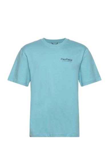 Hudson Script T-Shirt Tops T-shirts Short-sleeved Blue Penfield