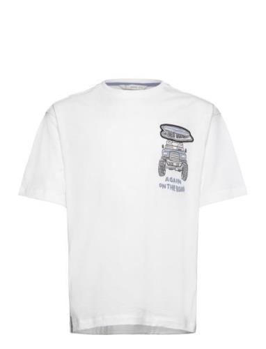 Printed Message T-Shirt Tops T-shirts Short-sleeved White Mango
