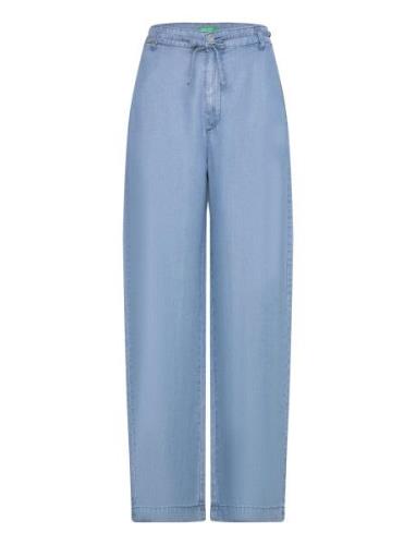 Trousers Bottoms Trousers Wide Leg Blue United Colors Of Benetton