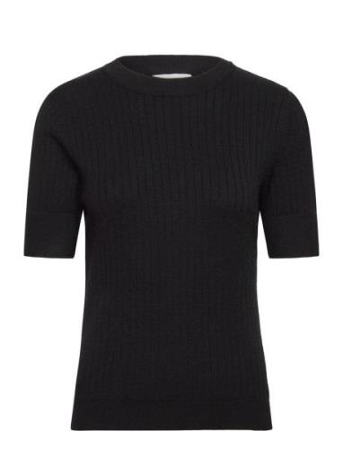 Objnoelle S/S Knit T-Shirt Noos Tops T-shirts & Tops Short-sleeved Bla...
