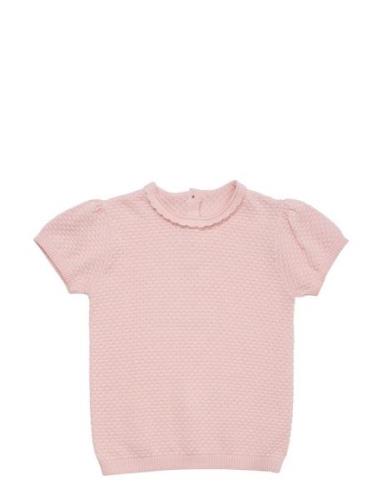 Lt. Knitted Margueritte T-Shirt Tops T-shirts Short-sleeved Pink Copen...