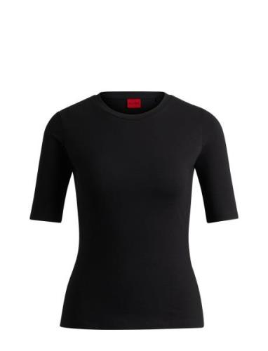 Darnelia Tops T-shirts & Tops Short-sleeved Black HUGO
