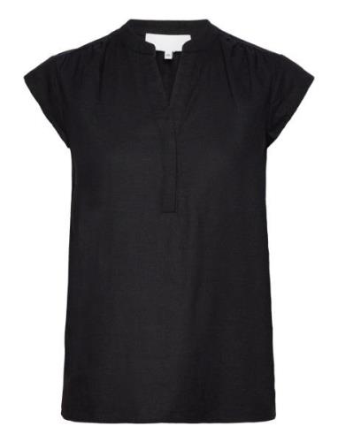 Lr-Naja Tops Blouses Short-sleeved Black Levete Room