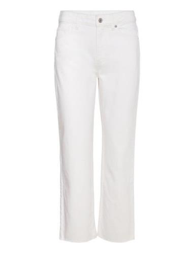 Straight-Fit Cropped Jeans Bottoms Jeans Straight-regular White Mango