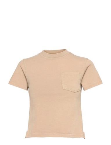T-Shirt Mod.z059 Tops T-shirts & Tops Short-sleeved Beige Aspesi