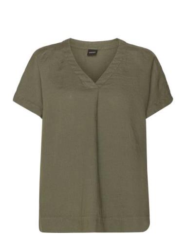 Top Mod.5608 Tops Blouses Short-sleeved Green Aspesi