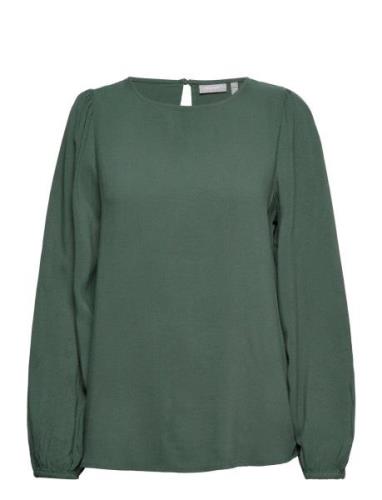 Frey Bl 1 Tops Blouses Long-sleeved Green Fransa