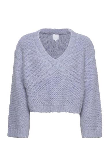 Huurre Knitted Furry Sweater Tops Knitwear Jumpers Purple Hálo