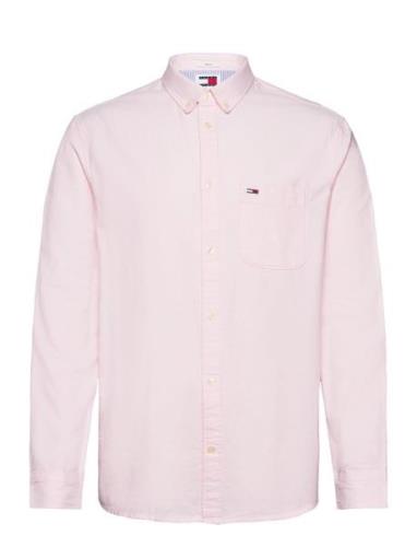 Tjm Reg Oxford Shirt Tops Shirts Casual Pink Tommy Jeans